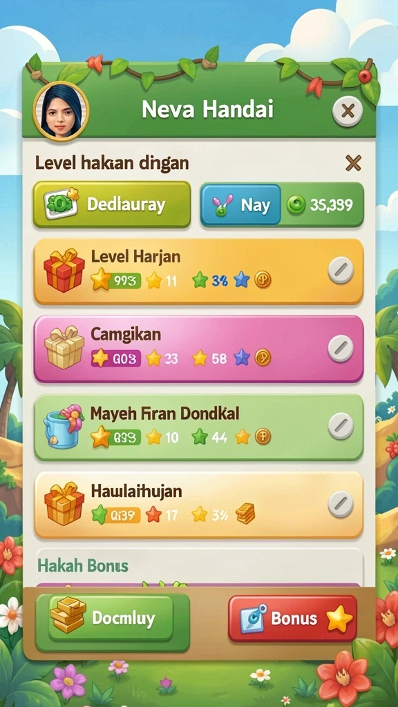 Tampilkan grafis tema slot yang beragam dan warna-warni.