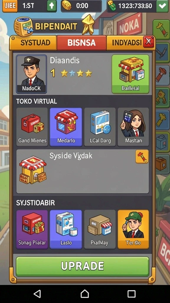 Tampilan karakter yang stylish dan unik.