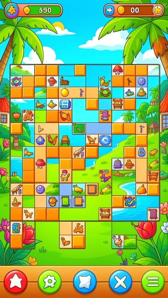 Screenshot menunjukkan tantangan level yang sulit.
