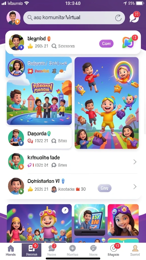 Tampilan awal game yang menarik dan penuh warna.