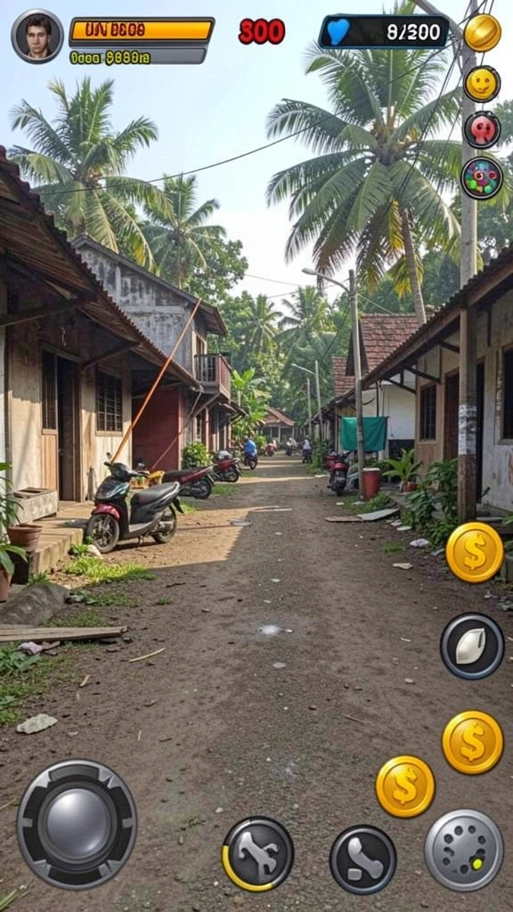 Tampilan karakter yang bisa dikustomisasi.