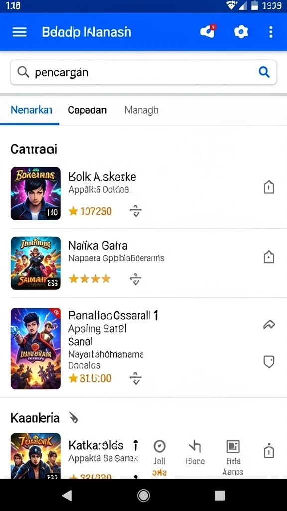Menu utama yang intuitif dan mudah digunakan.