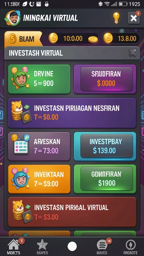Screenshot menunjukkan fitur kostum karakter yang beragam.
