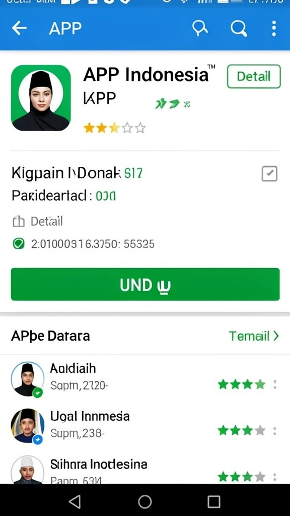 Leaderboard yang menunjukkan pemain terbaik.