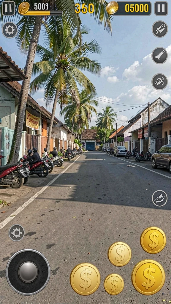 Menampilkan karakter utama dalam aksi.