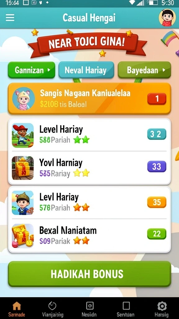 Tangkapan layar karakter customization yang menarik.