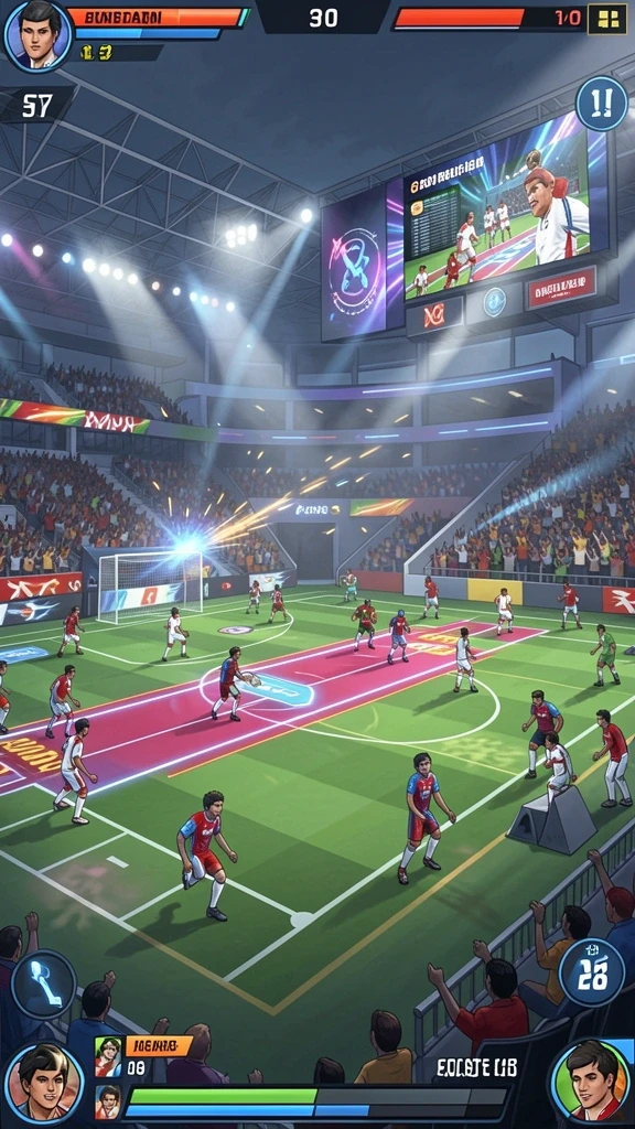 Fitur multiplayer memungkinkan permainan bersaing secara real-time.