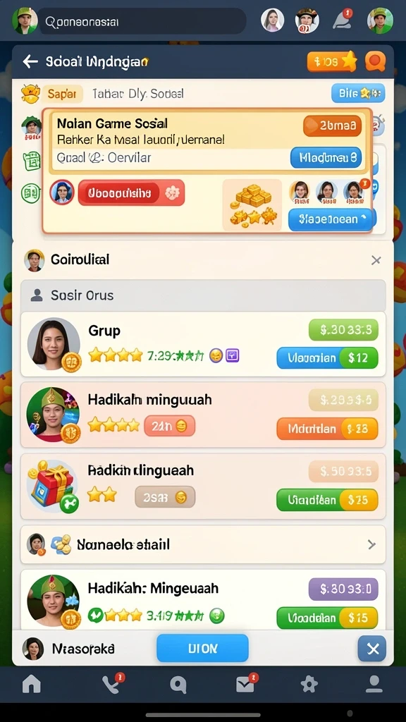 Tampilan antarmuka yang cerah dan menarik.
