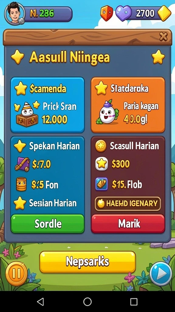 Karakter unik dengan desain yang menarik.
