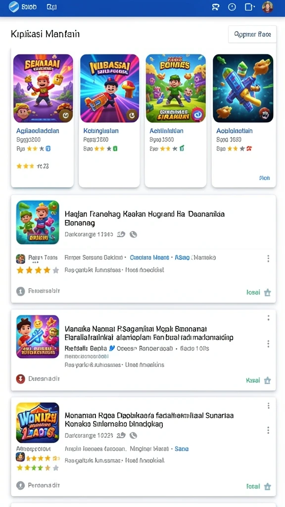 Tampilan awal yang memukau dengan menu interaktif.