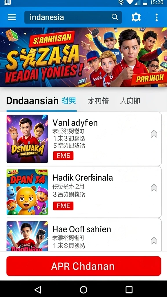 Tampilan karakter yang menarik dan penuh warna.