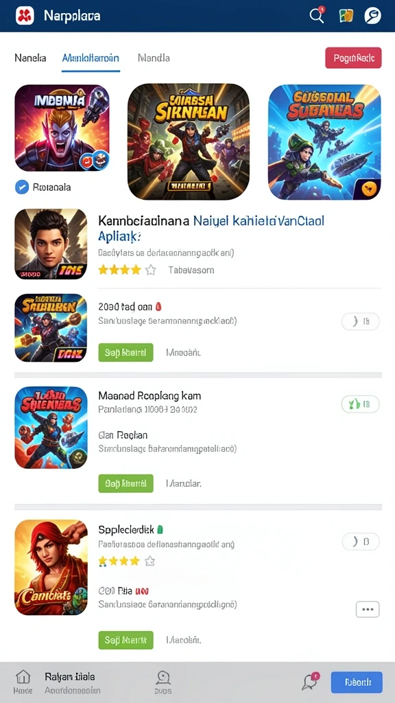 Misi harian untuk meningkatkan skor dan level.